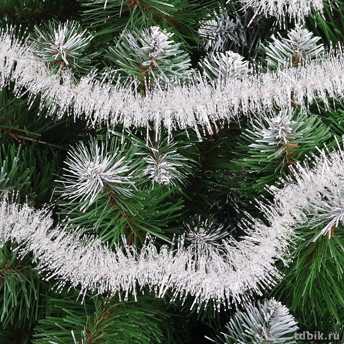 Мишура d  40мм, длина 2м "Карусель" цвет белый MOROZCO