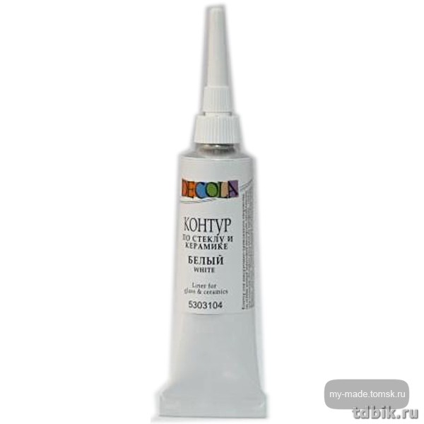 Контур по стеклу и керамике 18мл Декола белый