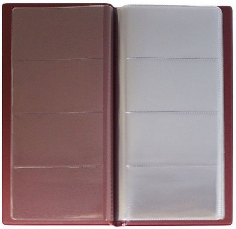 Визитница на 96 шт. с ввар. файлами (борд.)