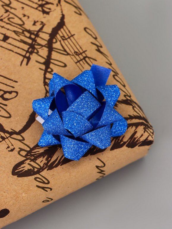 Бант Звезда  3,5см (ассорти) с блестками