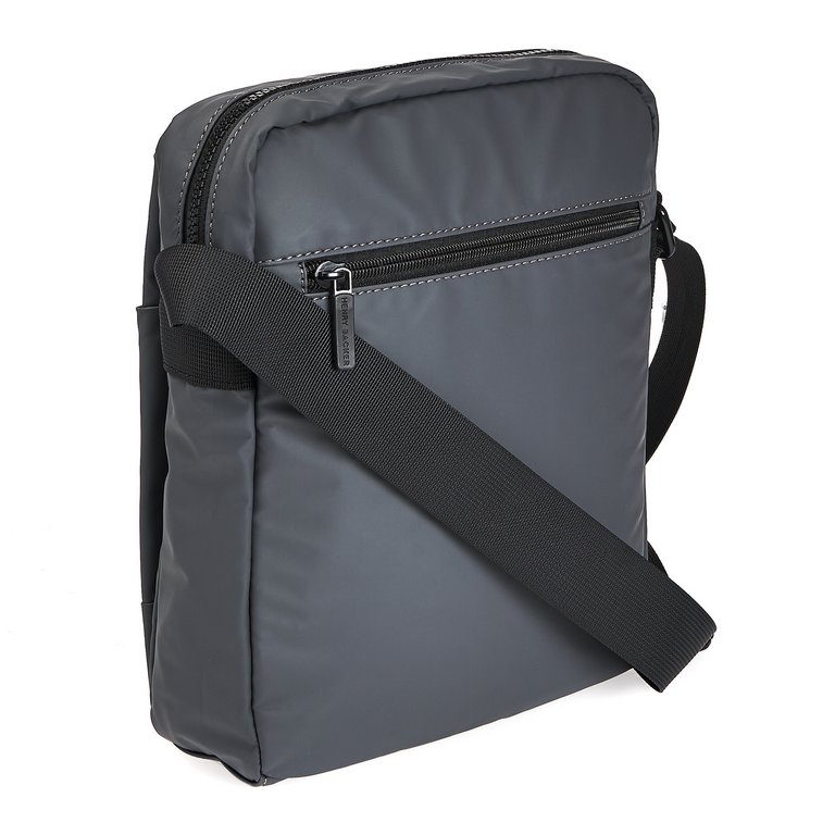 Сумка мужская Henry Backer полиэстер, на плечевом ремне, серая