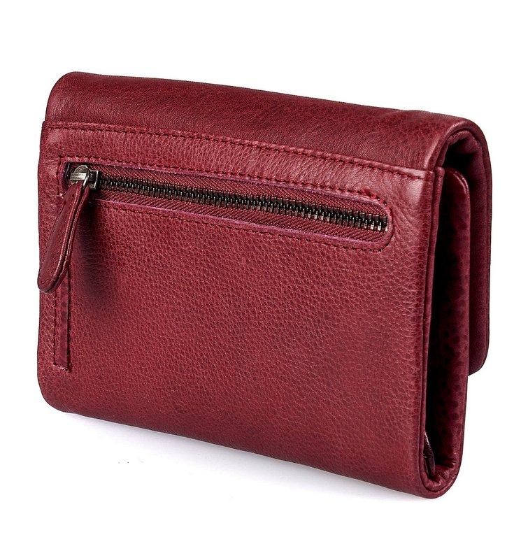 Портмоне Dr.Koffer 15*10,5 см нат. кожа, бордовый