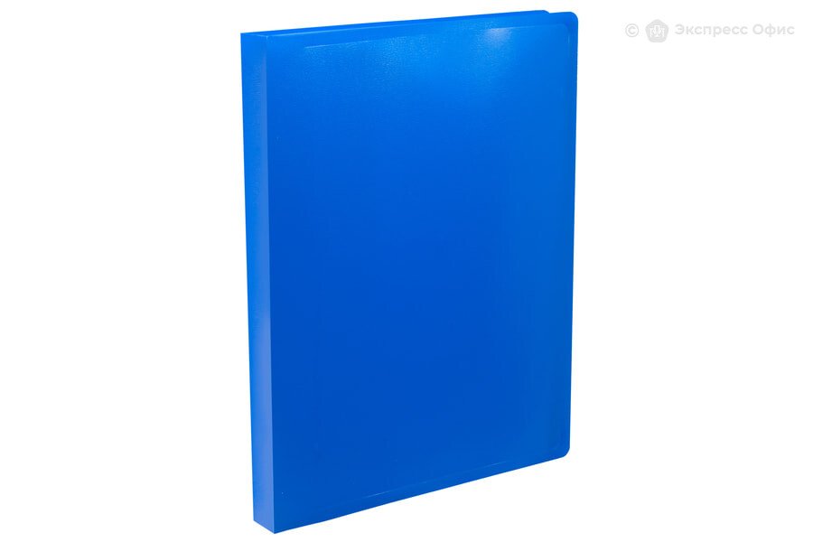 Папка на 2-х кольцах А4 30 мм пластик 0,5мм, синяя Buro