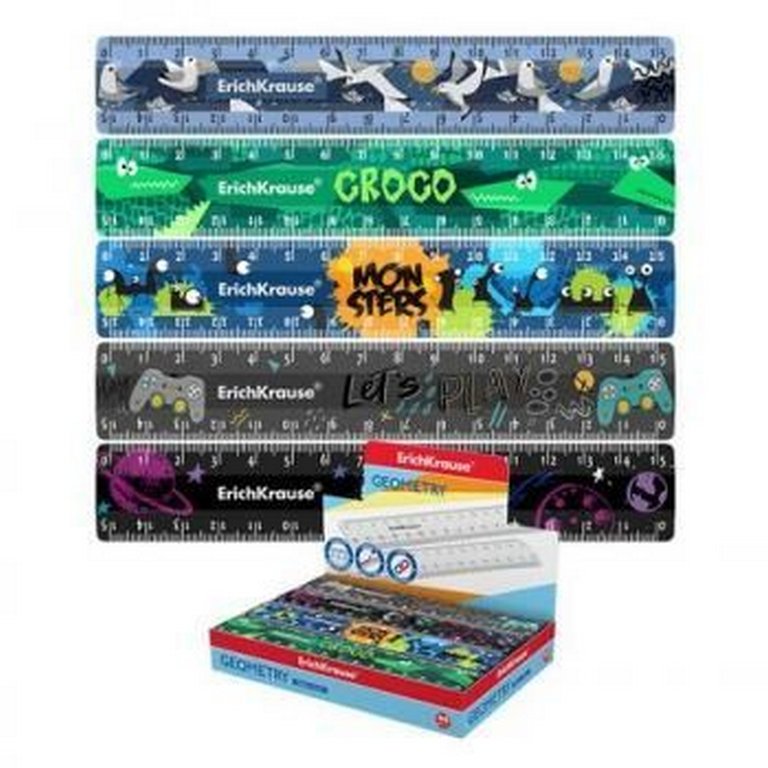 Линейка 15 см. пласт. ErichKrause