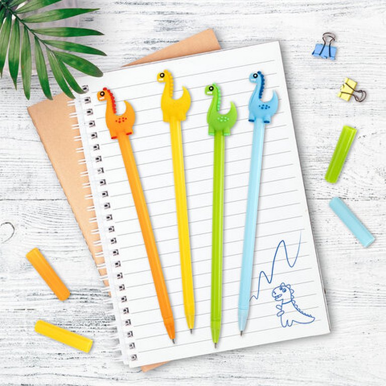 Ручка шариковая сувенирная "Динозаврик" 0,7мм, синяя (ассорти) ЮНЛАНДИЯ