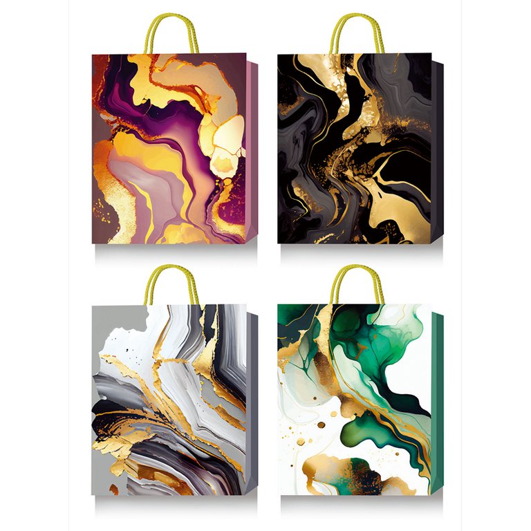 Пакет бумажный 18*23см ламинированный deVENTE "Marble" (ассорти)