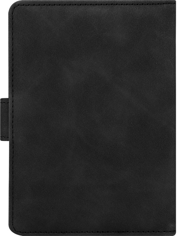 Обложка для паспорта MILAND "Бархат" с отделениями для карт на магните кожзам, черная