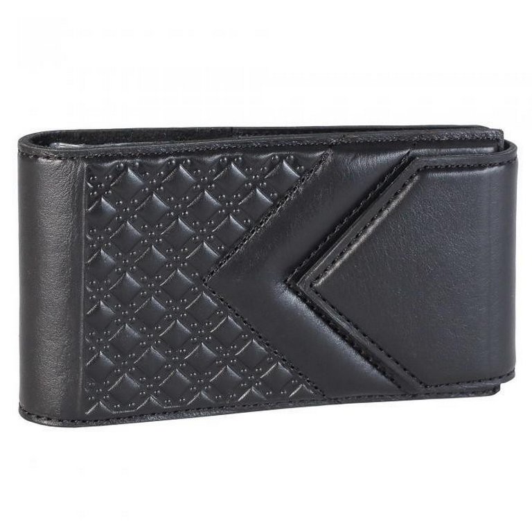 Визитница Макей 74*115мм односекционная,нат.кожа, черная