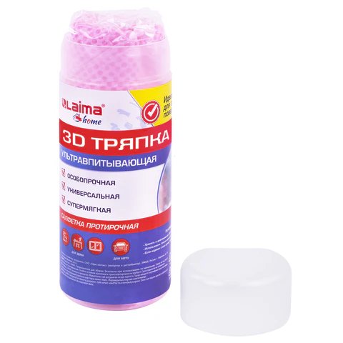 Салфетка для автомобиля - Полировочная (иск. замша) 43*32см в тубе, 730 г/м2, LAIMA