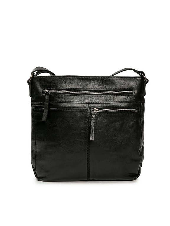 Сумка женская Dr.Koffer 28х26х7см см, нат.кожа черная