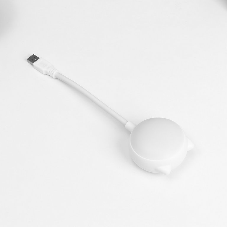 Ночник "Котик" 13,5х8,5х30 см, LED USB белый