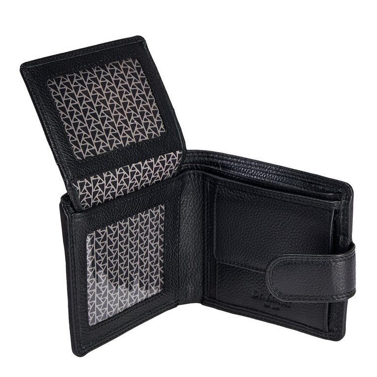 Портмоне Dr.Koffer 11*9,5см, нат. кожа, черный