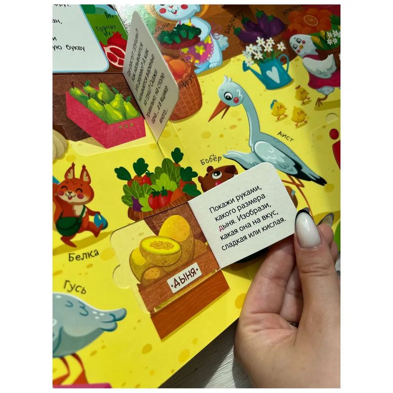 Книга картонная с окошками "Азбука" 26,5*22,5 см, Росмэн