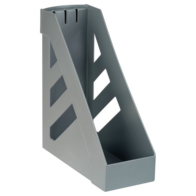 Лоток вертикальный 100 мм Стамм Стандарт с карманом, серый