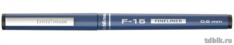 Ручка капиллярная ErichKrause F-15, черная 0,6мм