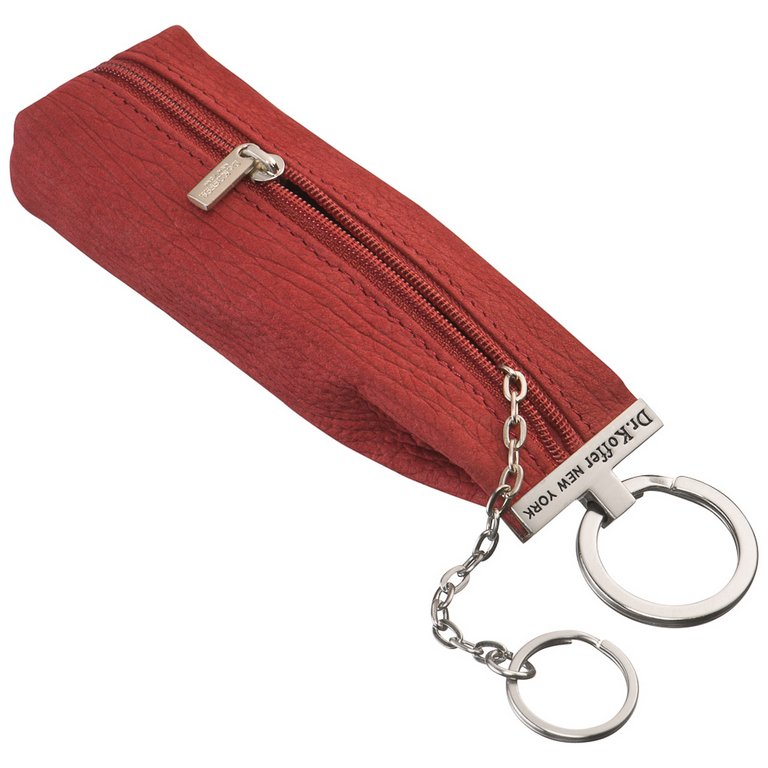 Футляр для ключей Dr.Koffer 4,5*14см, на молнии, бордо