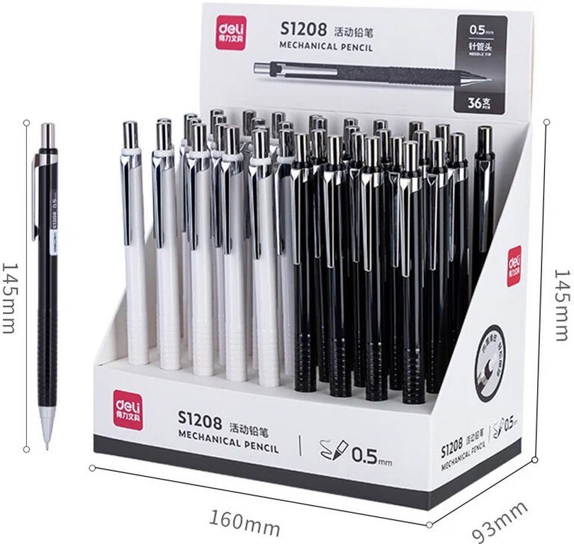 Карандаш механический 0.5 мм Deli метал. корпус