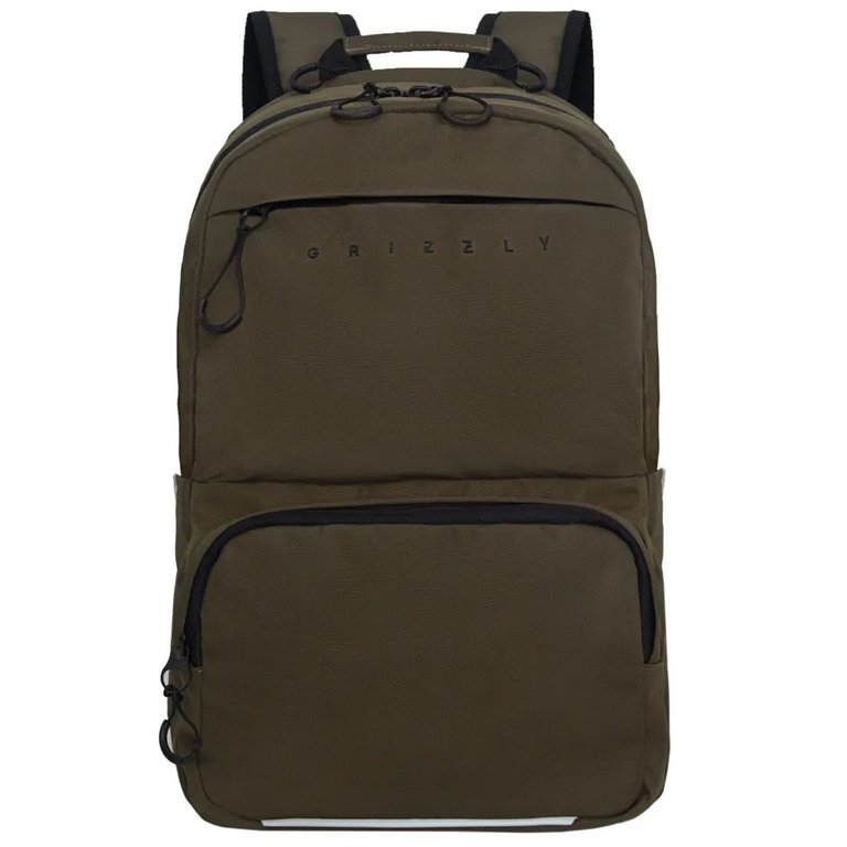 Рюкзак молодежный мужской Grizzly 42*29*13,5 см., хаки