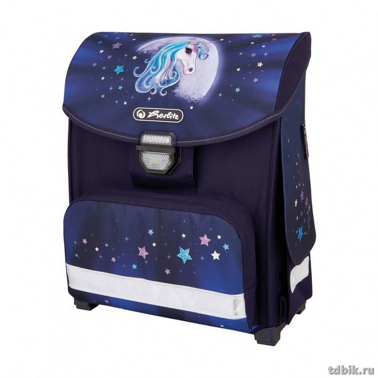 Ранец для девочки Herlitz SMART "Starlight" 30*38*21см синий