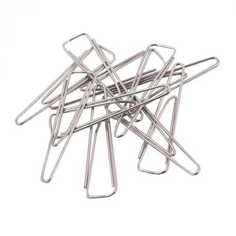 Скрепки 28 мм 100 шт/уп оцинкованные треугольные с загнут. краем Attomex