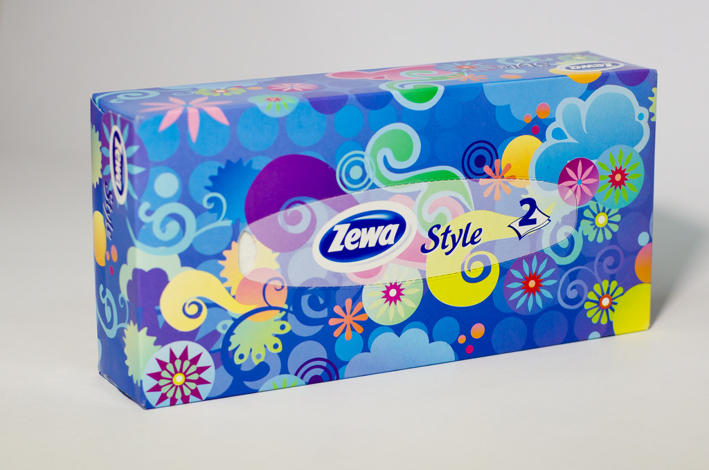 Салфетки косметические 100 шт/уп 2-слойные, Zewa/Zemma