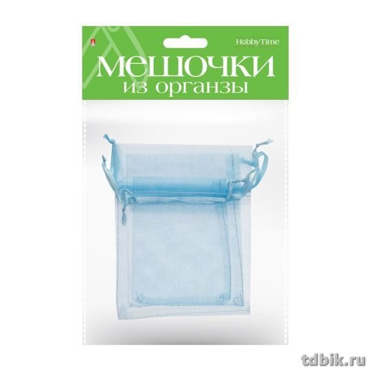 Мешочек для подарков АССОРТИ органза 3 размера, 3шт/уп., З ЦВЕТА