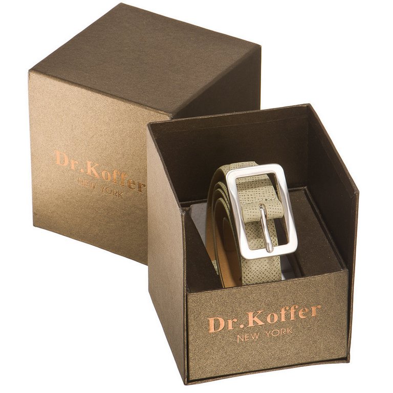 Ремень Dr.Koffer мужской, нат. кожа, бежевый