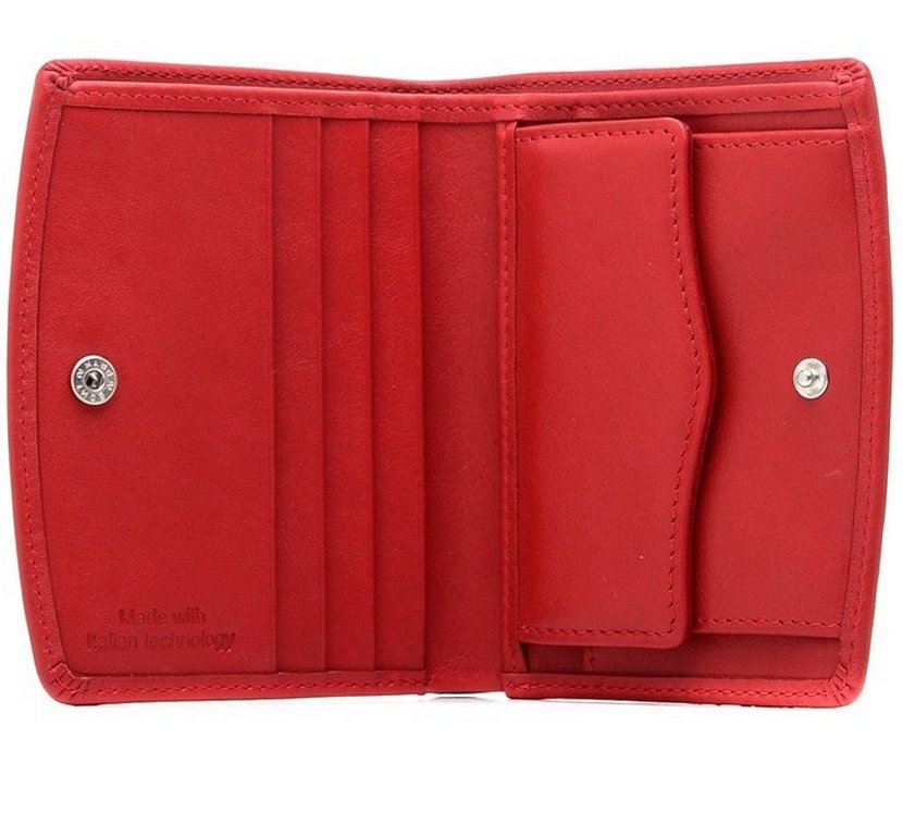 Портмоне D.Morelli женское "Red-2" среднее, нат.кожа