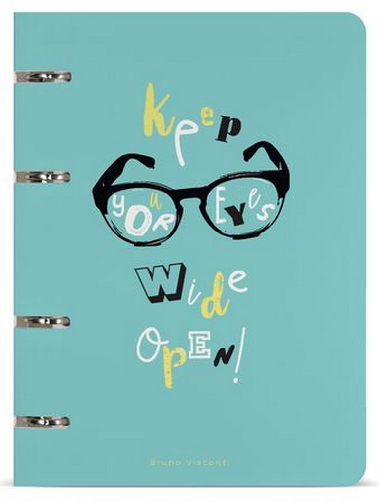 Тетрадь 80 лист кл. А5 на кольцах "KEEP YOUR EYES WIDE OPEN"