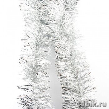 Мишура d  50мм, длина 2м "Праздничная" цвет серебро MOROZCO