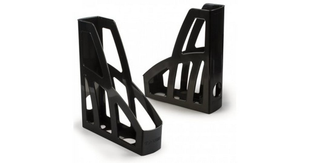 Лоток вертикальный 75 мм Стамм Лидер, черный (полипропилен)