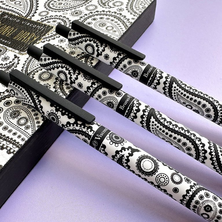 Ручка шариковая авт. с рис. Bruno Visconti "Cashmere pattern" 0,5 мм синяя (ст. 108 мм)