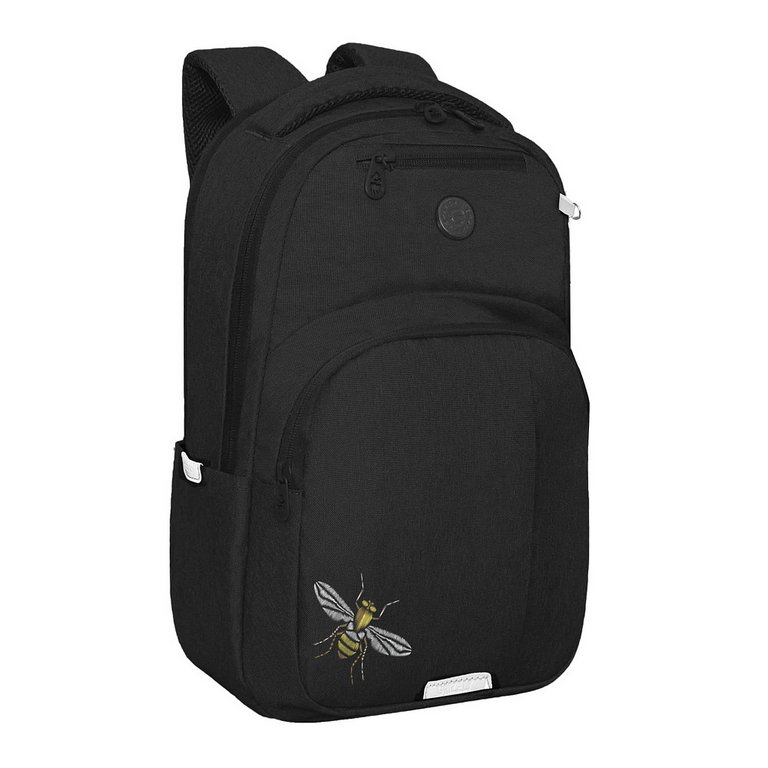 Рюкзак школьный для девочки Grizzly 27,5*43*16 см, черный