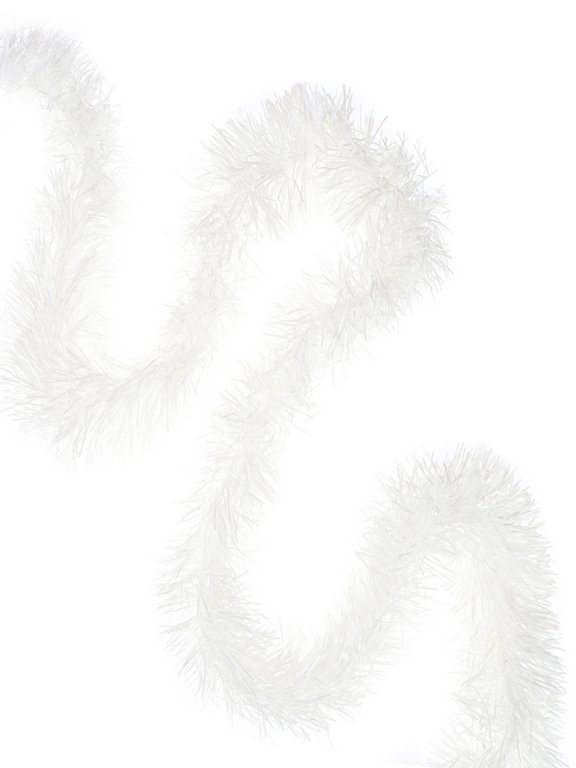 Мишура d  70мм, длина 2м "Новогодняя" цвет белый MILAND