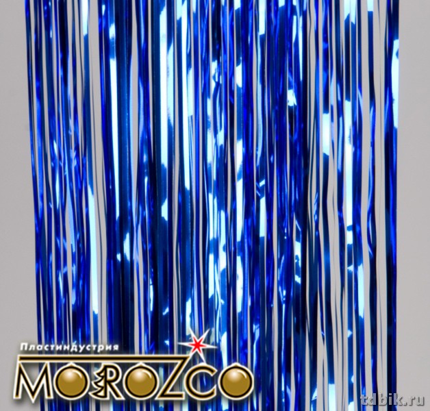 Дождик новогодний 1,5м. цв. синий MOROZCO