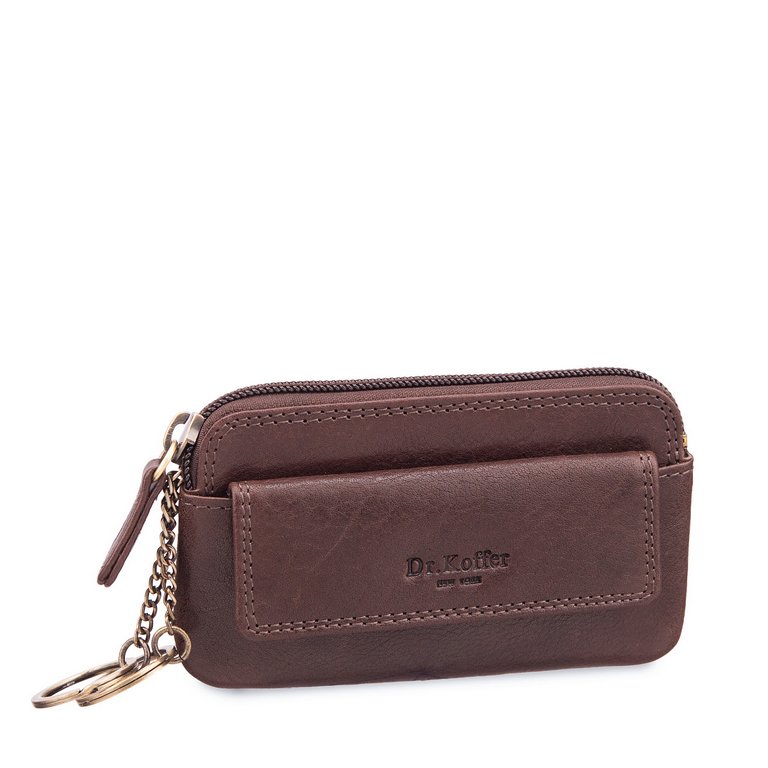 Футляр для ключей Dr.Koffer 7,5*13,5см, темно-коричневый