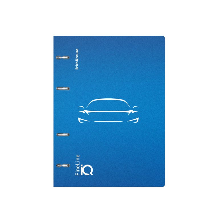 Тетрадь 100 лист кл. А5 на кольцах ErichKrause "IQ FineLine. Mirage" синяя