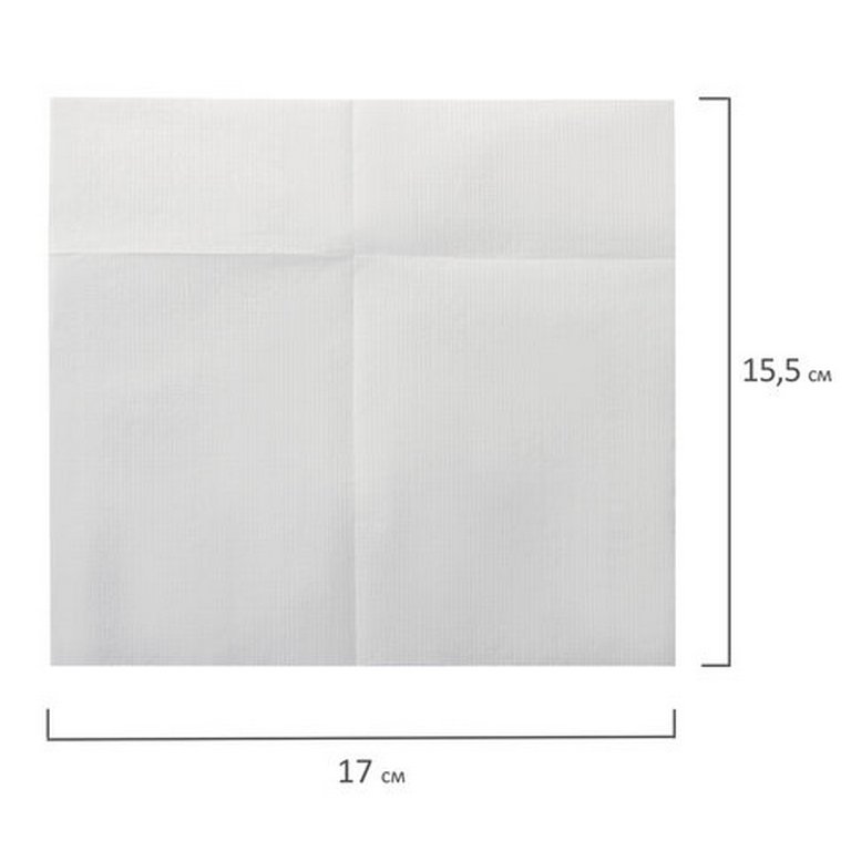 Полотенце бумажное для диспенсера в пачке ЛАЙМА (N2) PREMIUM, 1-сл., белые, 100лист(17х15,5)