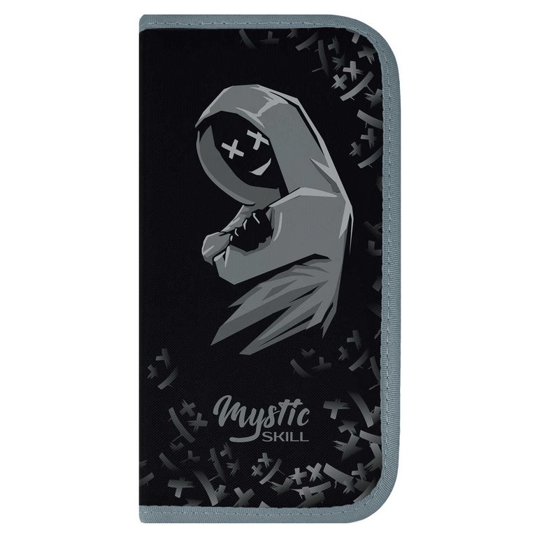 Пенал 1 отд. для мальчика Феникс+ "Мистик мэн" 10x20x2,5 см (ткань)