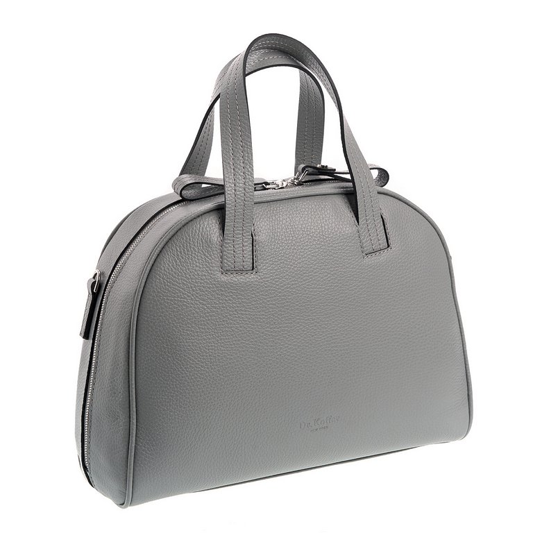 Сумка женская Dr.Koffer 31х25х11см см, нат.кожа серебристый