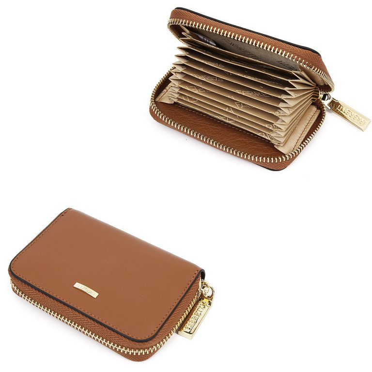 Визитница FABRETTI нат. кожа, 10,5х7х2 см, коричневый