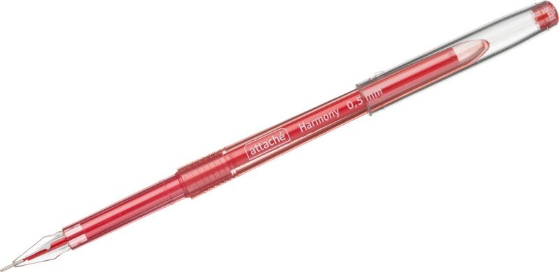 Ручка гелевая Attache Harmony 0,5 мм красная (линия 0,3мм, однораз.) игольч.