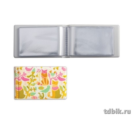 Визитница для 28 дисконтных и в/к кот, цв.розовый