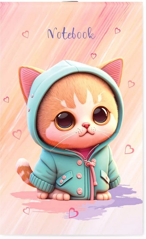 Блокнот А6  30л., 105*148 мм, на скрепке Lamark "Мой милый котик"