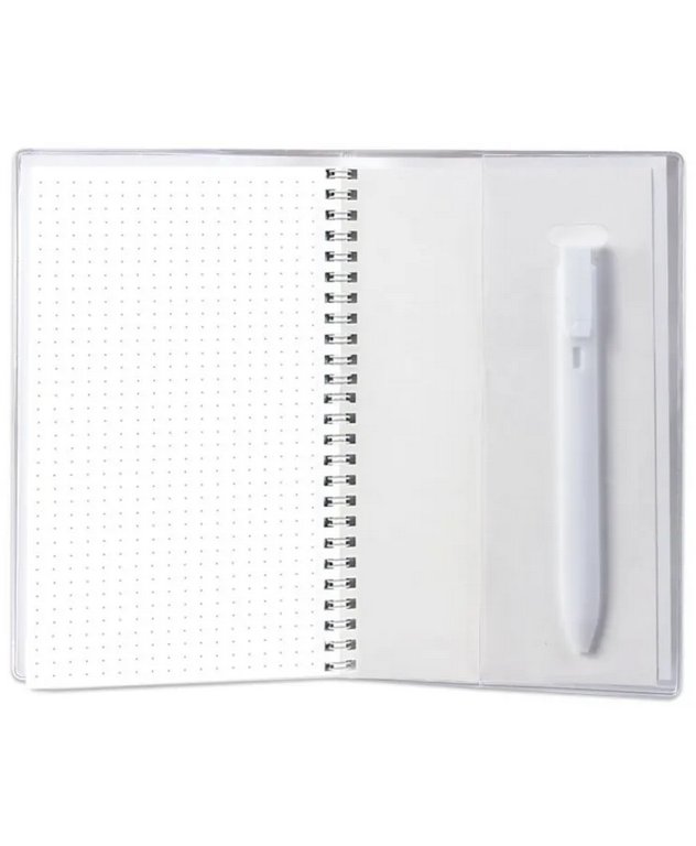 Блокнот А6  48л., 110*190 мм, на гребне в точку "Перо" + ручка