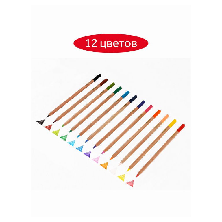 Набор карандашей  12 цв. ГАММА "Мультики" супермягкие, увелич. диаметр грифеля 4,0мм