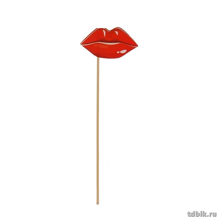 Фотобутафория на палочке "Губы"