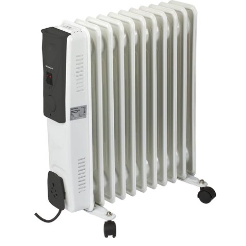 Обогреватель масляный SONNEN DFS-11 2500Вт, 11 секций, белый