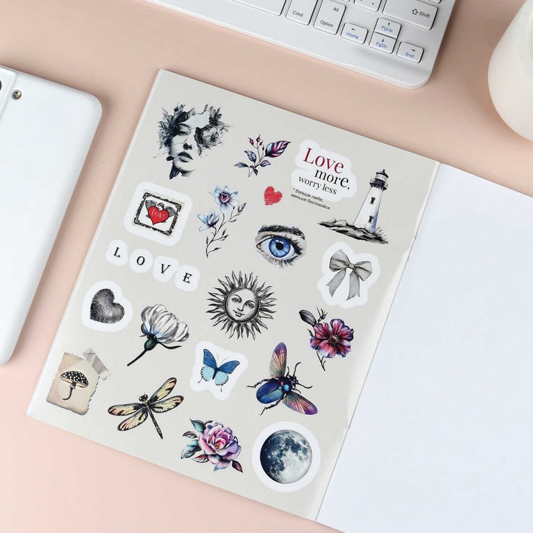 Набор наклеек 150+ шт "Винтаж" 165*205 мм