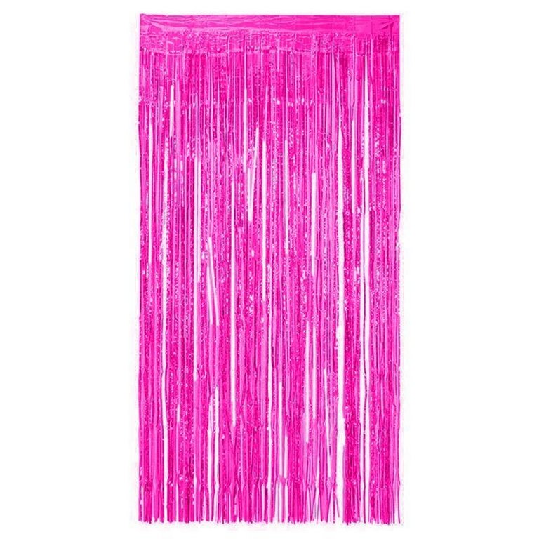 Дождик-занавес новогодний 100*200см цв. фуксия